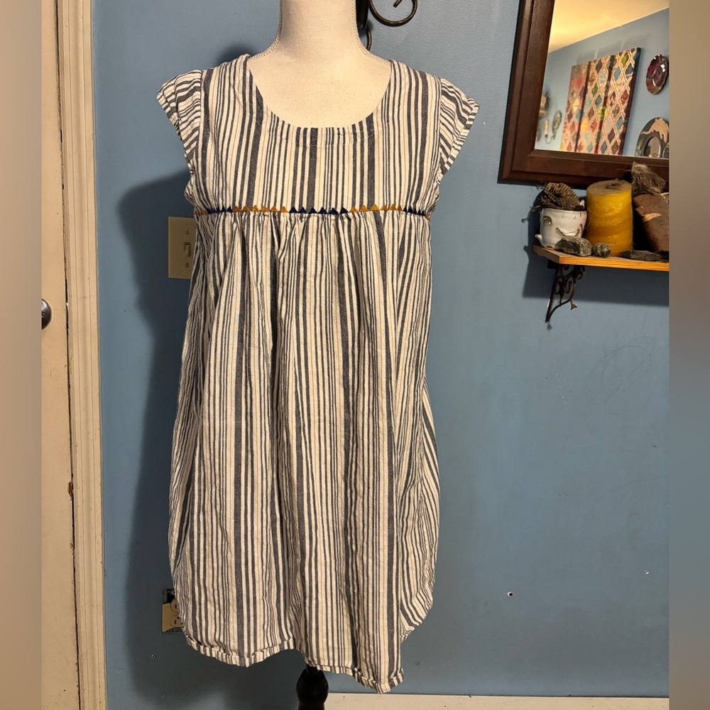 Mata Traders, Striped, Cap Sleeve, Dress
